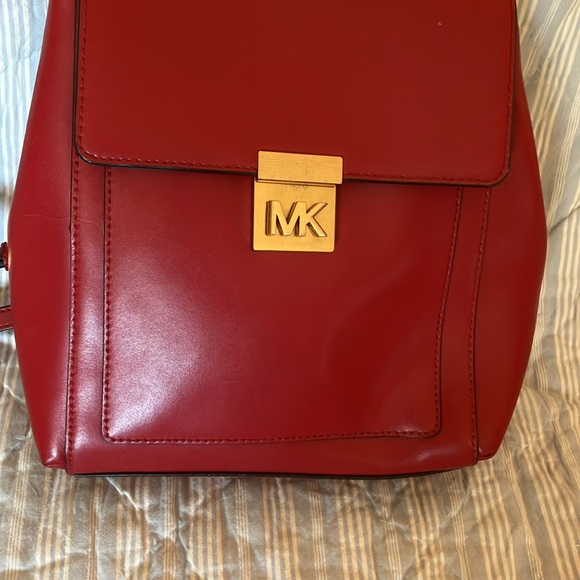 Michael Kors Scarlet Leather Backpack with Gold Hardware main image 2